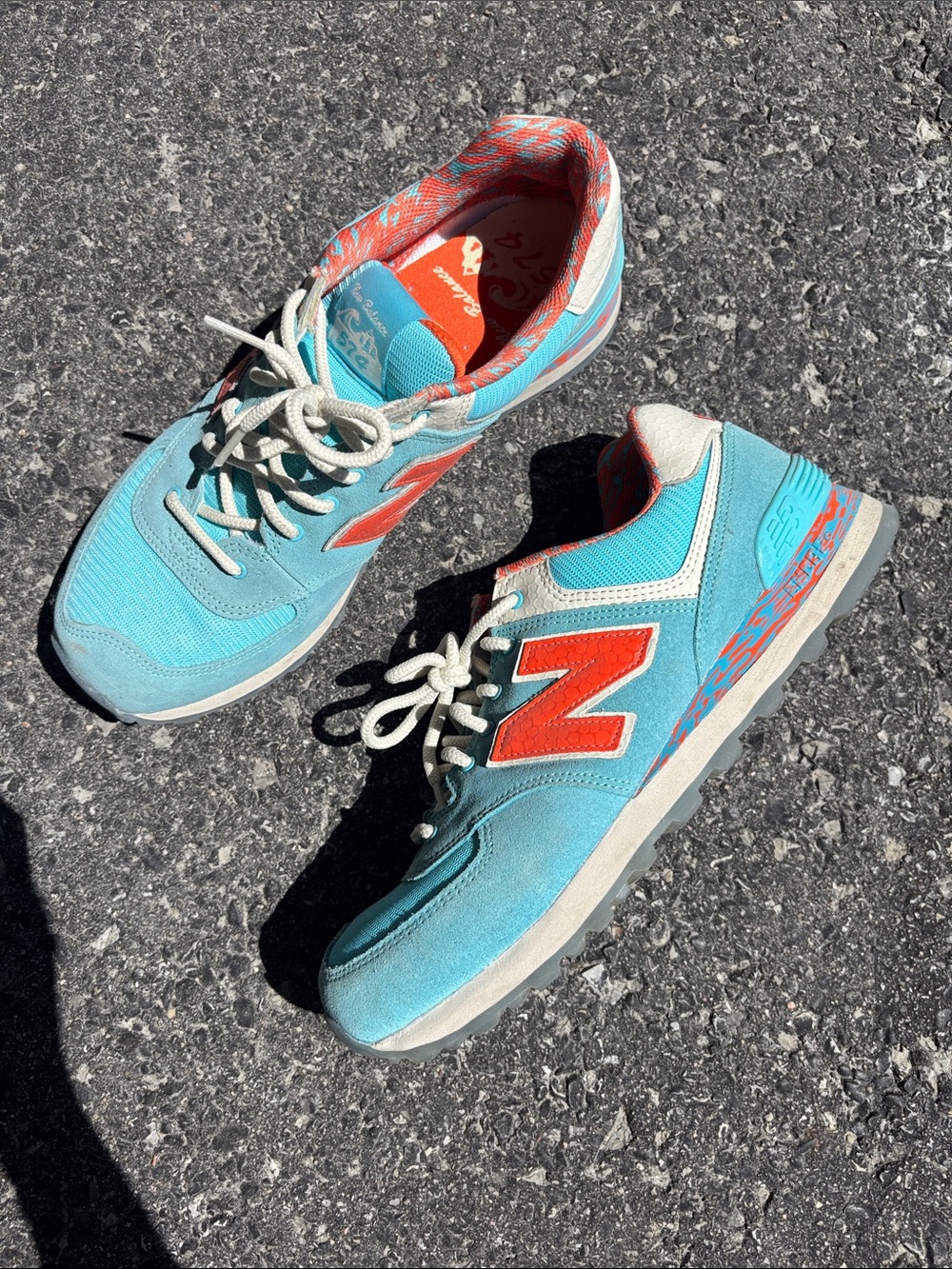 New Balance Sneakers with Bright Orange N Logo - Picture 2 of 6